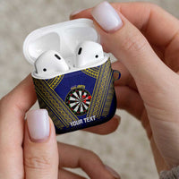Personalised Niue Darts AirPods Case Dart Board Hiapo Pattern - Polynesian Pride