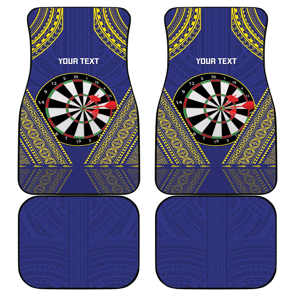 Personalised Niue Darts Car Mats Dart Board Hiapo Pattern LT14 - Polynesian Pride