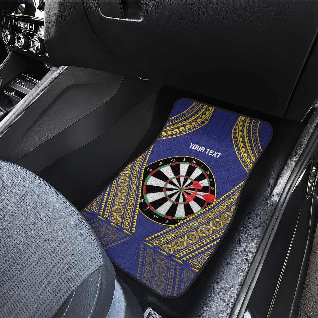 Personalised Niue Darts Car Mats Dart Board Hiapo Pattern LT14 - Polynesian Pride