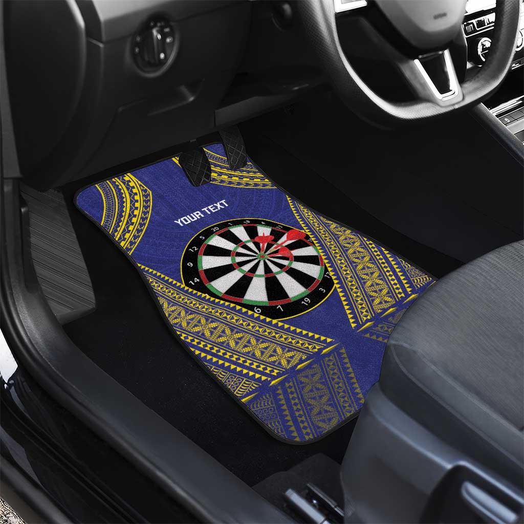 Personalised Niue Darts Car Mats Dart Board Hiapo Pattern LT14 - Polynesian Pride