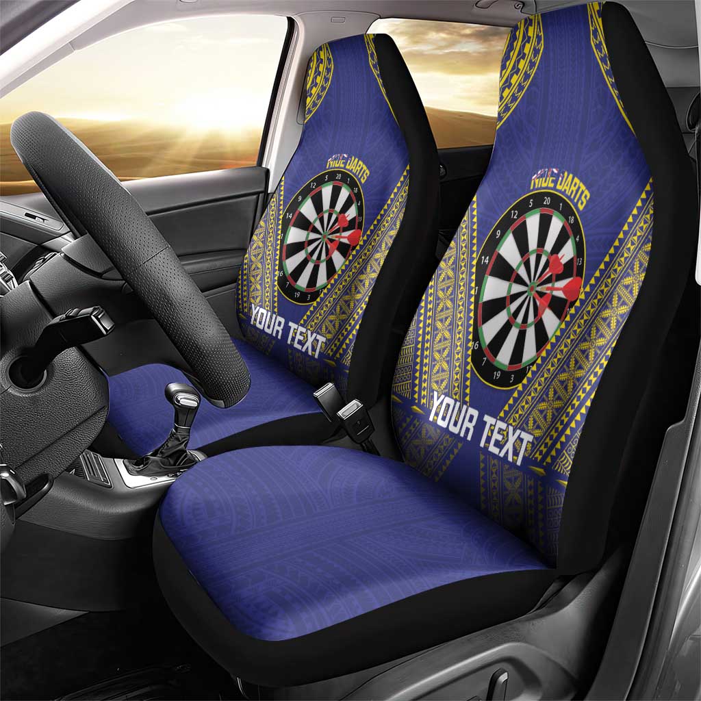 Personalised Niue Darts Car Seat Cover Dart Board Hiapo Pattern - Polynesian Pride