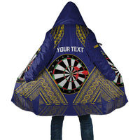 Personalised Niue Darts Cloak Dart Board Hiapo Pattern LT14 Unisex Blue - Polynesian Pride