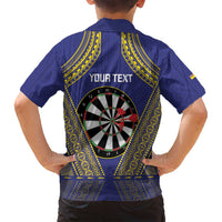 Personalised Niue Darts Family Matching Puletasi and Hawaiian Shirt Dart Board Hiapo Pattern - Polynesian Pride