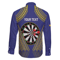 Personalised Niue Darts Family Matching Tank Maxi Dress and Hawaiian Shirt Dart Board Hiapo Pattern LT14 - Polynesian Pride