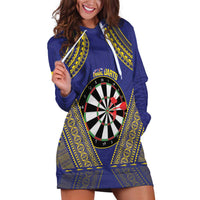 Personalised Niue Darts Hoodie Dress Dart Board Hiapo Pattern - Polynesian Pride