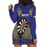 Personalised Niue Darts Hoodie Dress Dart Board Hiapo Pattern - Polynesian Pride
