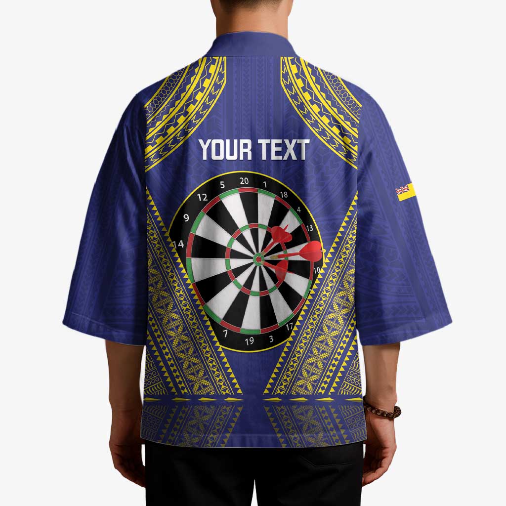 Personalised Niue Darts Kimono Dart Board Hiapo Pattern LT14 - Polynesian Pride