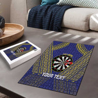 Personalised Niue Darts Puzzle Dart Board Hiapo Pattern - Polynesian Pride