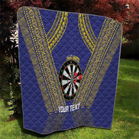 Personalised Niue Darts Quilt Dart Board Hiapo Pattern - Polynesian Pride