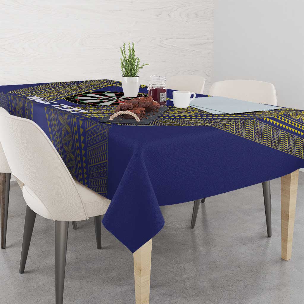 Personalised Niue Darts Tablecloth Dart Board Hiapo Pattern LT14 - Polynesian Pride