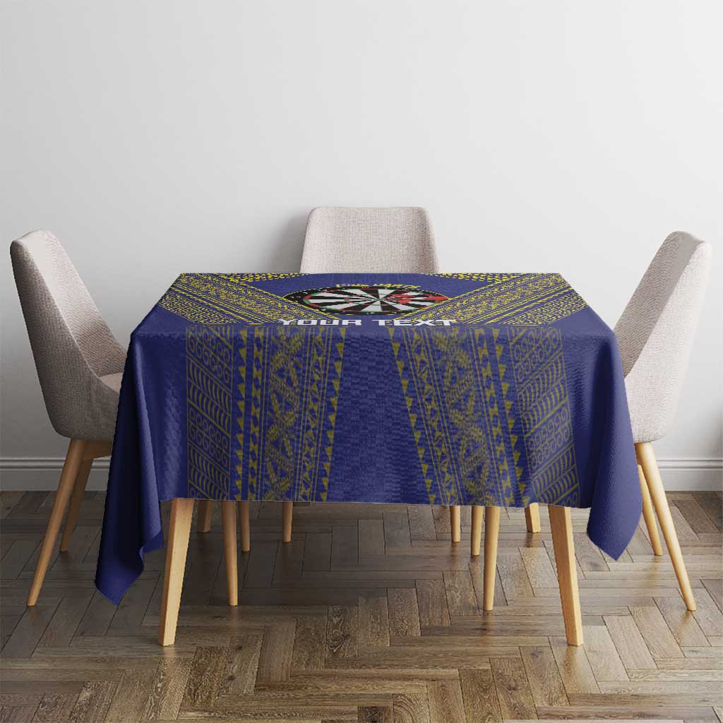 Personalised Niue Darts Tablecloth Dart Board Hiapo Pattern LT14 - Polynesian Pride