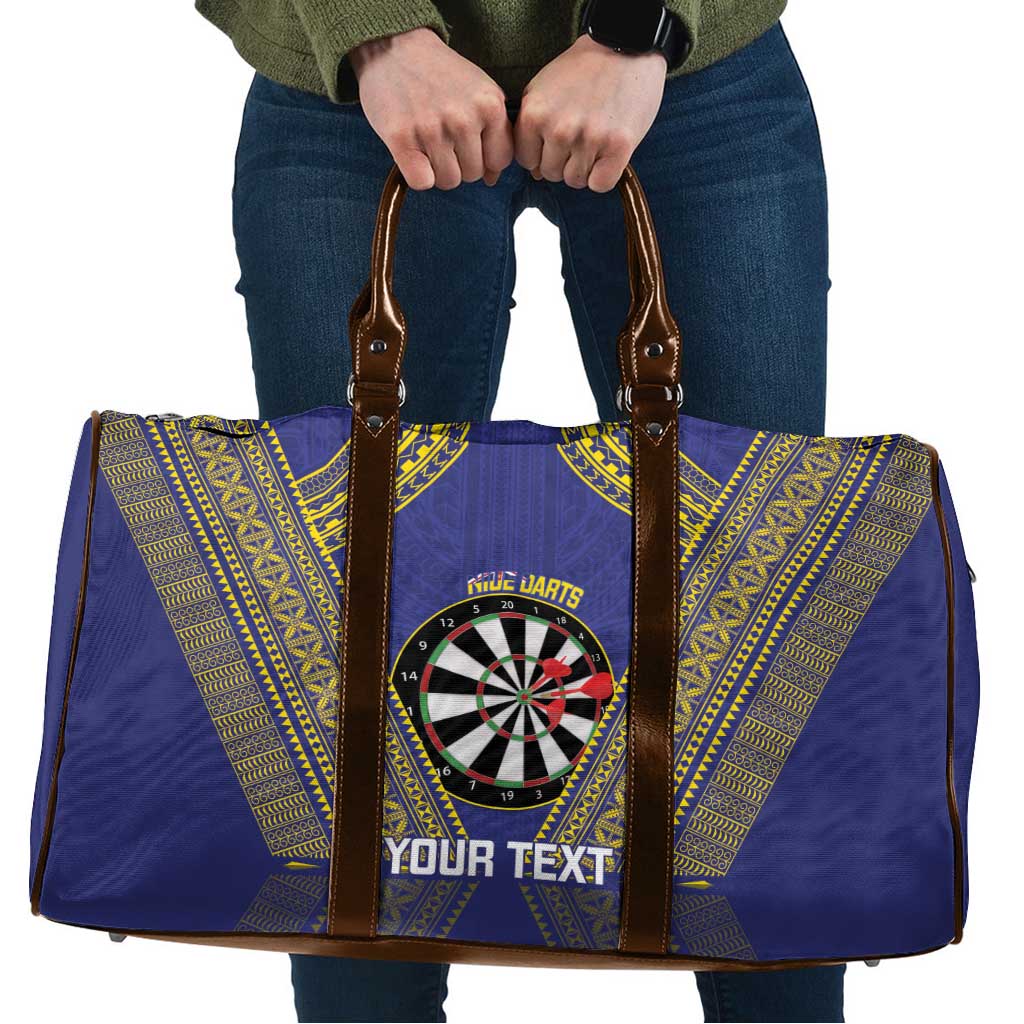 Personalised Niue Darts Travel Bag Dart Board Hiapo Pattern - Polynesian Pride