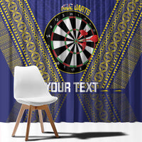 Personalised Niue Darts Window Curtain Dart Board Hiapo Pattern LT14 - Polynesian Pride