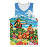 Hawaii Makahiki Basketball Jersey Hawaiian New Year Tropical Vibes LT14 Unisex Blue - Polynesian Pride