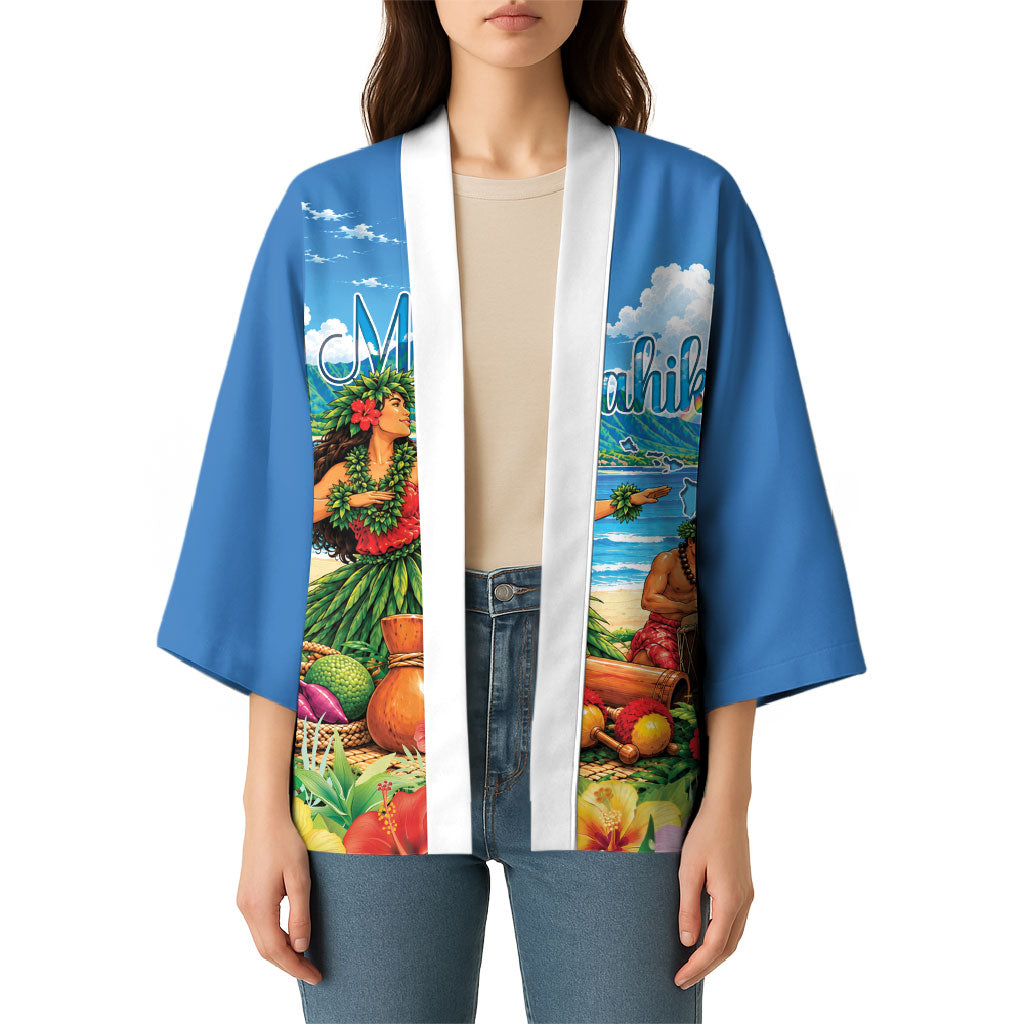 Hawaii Makahiki Kimono Hawaiian New Year Tropical Vibes LT14 - Polynesian Pride