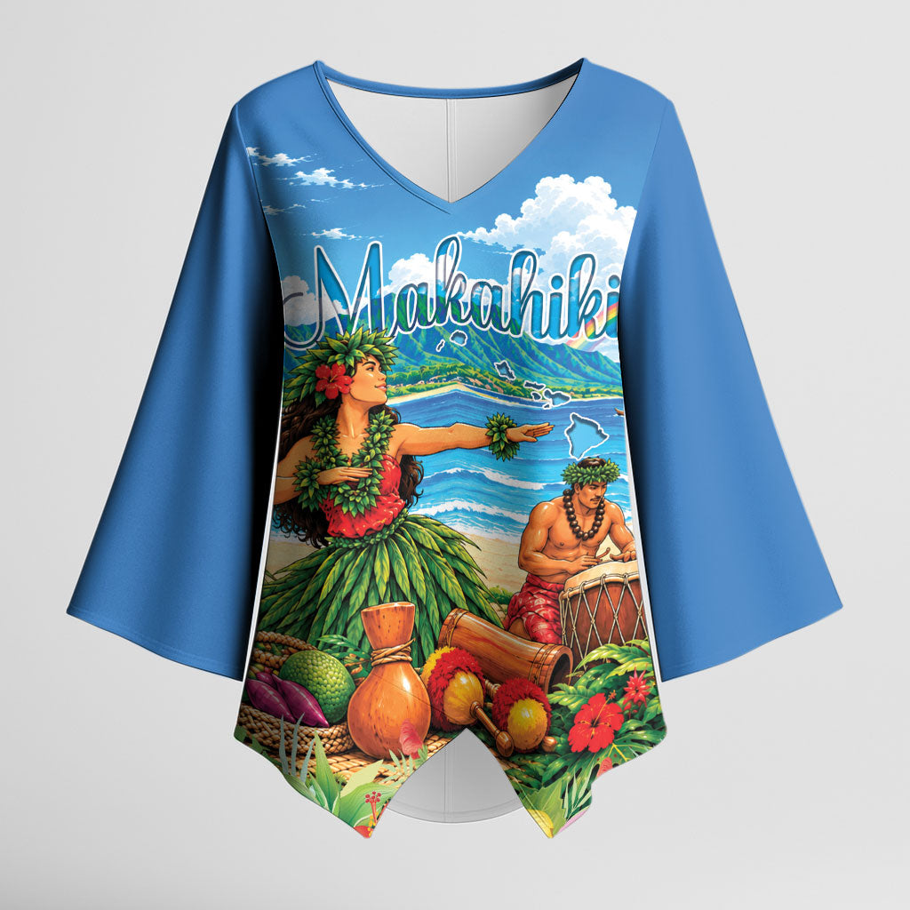 Hawaii Makahiki Kimono Sleeve Blouse Hawaiian New Year Tropical Vibes