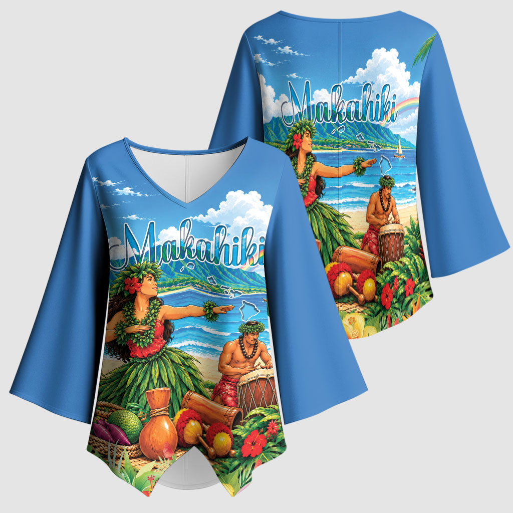 Hawaii Makahiki Kimono Sleeve Blouse Hawaiian New Year Tropical Vibes