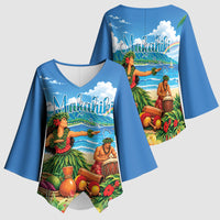 Hawaii Makahiki Kimono Sleeve Blouse Hawaiian New Year Tropical Vibes