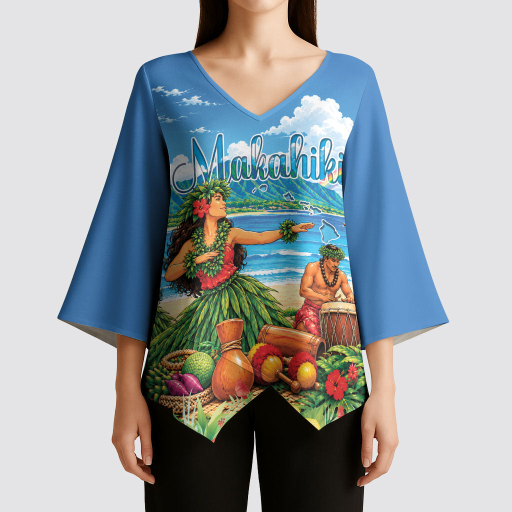 Hawaii Makahiki Kimono Sleeve Blouse Hawaiian New Year Tropical Vibes