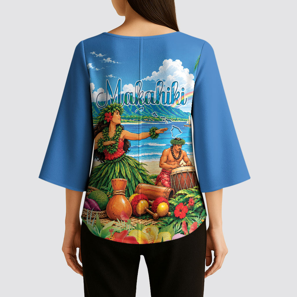 Hawaii Makahiki Kimono Sleeve Blouse Hawaiian New Year Tropical Vibes