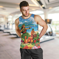Hawaii Makahiki Men Tank Top Hawaiian New Year Tropical Vibes LT14 Blue - Polynesian Pride