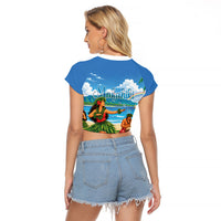 Hawaii Makahiki Raglan Cropped T Shirt Hawaiian New Year Tropical Vibes LT14 - Polynesian Pride