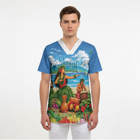 Hawaii Makahiki Scrub Top Hawaiian New Year Tropical Vibes LT14 - Polynesian Pride