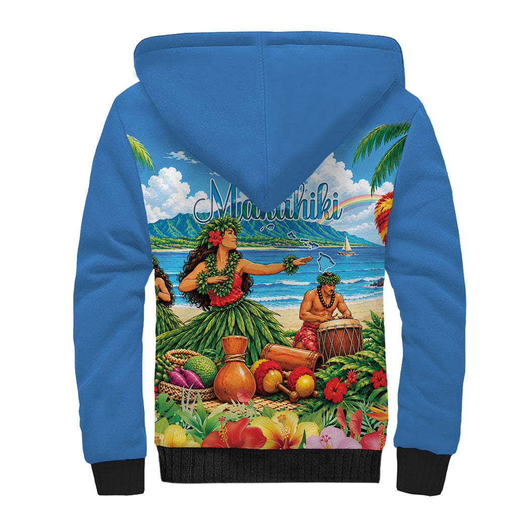 Hawaii Makahiki Sherpa Hoodie Hawaiian New Year Tropical Vibes LT14 - Polynesian Pride