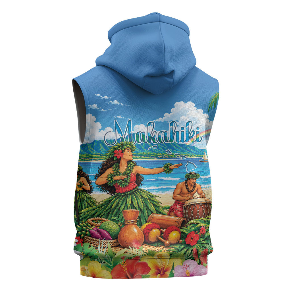 Hawaii Makahiki Sleeveless Hoodie Hawaiian New Year Tropical Vibes LT14 - Polynesian Pride