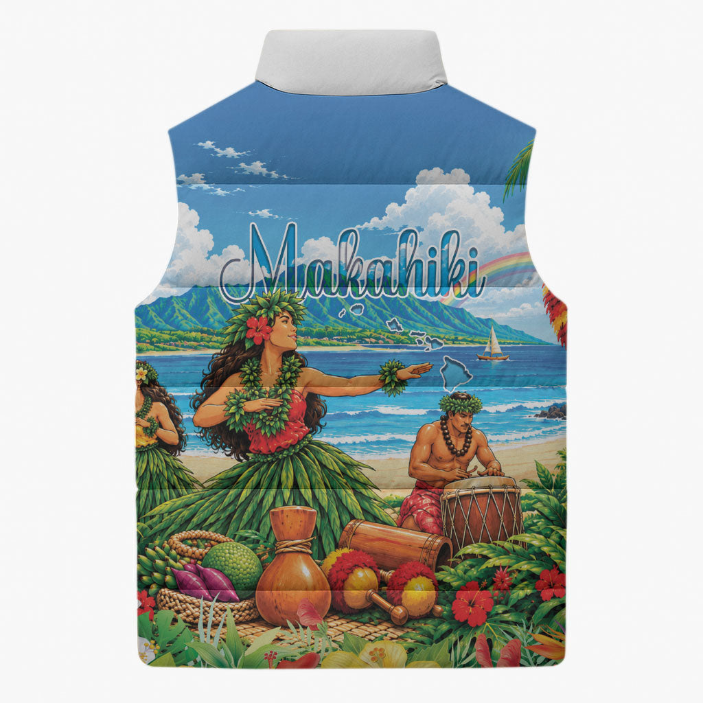 Hawaii Makahiki Sleeveless Puffer Jacket Hawaiian New Year Tropical Vibes