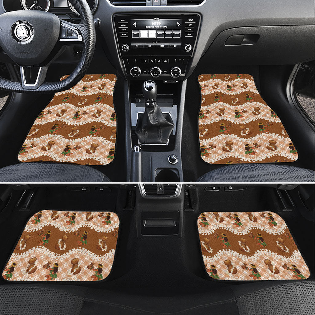 Ipu Heke Hawaii Makahiki Car Mats Hawaiian Puakenikeni Lei Hula Girl Palaka Motifs