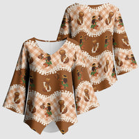 Ipu Heke Hawaii Makahiki Kimono Sleeve Blouse Hawaiian Puakenikeni Lei Hula Girl Palaka Motifs LT14 - Polynesian Pride