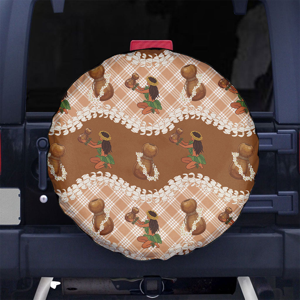 Ipu Heke Hawaii Makahiki Spare Tire Cover Hawaiian Puakenikeni Lei Hula Girl Palaka Motifs