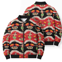 Uliuli Hawaii Makahiki Bomber Puffer Jacket Hawaiian Puakenikeni Lei Hula Girl Red Version LT14 - Polynesian Pride