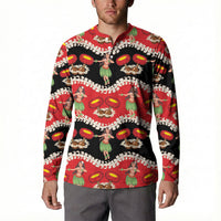 Uliuli Hawaii Makahiki Button Sweatshirt Hawaiian Puakenikeni Lei Hula Girl Red Version LT14 - Polynesian Pride
