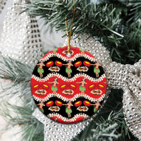 Uliuli Hawaii Makahiki Ceramic Ornament Hawaiian Puakenikeni Lei Hula Girl Red Version LT14 - Polynesian Pride