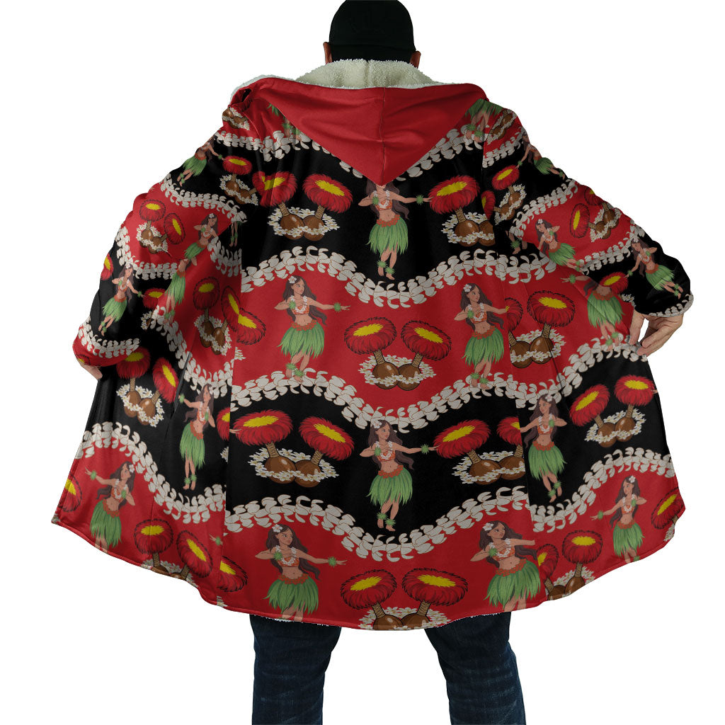 Uliuli Hawaii Makahiki Cloak Hawaiian Puakenikeni Lei Hula Girl Red Version LT14 - Polynesian Pride