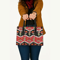 Uliuli Hawaii Makahiki Leather Bag Hawaiian Puakenikeni Lei Hula Girl Red Version LT14 - Polynesian Pride