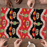 Uliuli Hawaii Makahiki Puzzle Hawaiian Puakenikeni Lei Hula Girl Red Version LT14 - Polynesian Pride