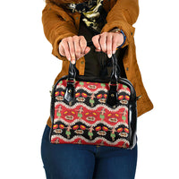 Uliuli Hawaii Makahiki Shoulder Handbag Hawaiian Puakenikeni Lei Hula Girl Red Version LT14 One Size Red - Polynesian Pride