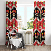 Uliuli Hawaii Makahiki Window Curtain Hawaiian Puakenikeni Lei Hula Girl Red Version LT14 - Polynesian Pride