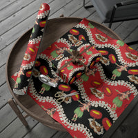 Uliuli Hawaii Makahiki Wrapping Paper Hawaiian Puakenikeni Lei Hula Girl Red Version LT14 - Polynesian Pride