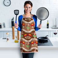 Uliuli Hawaii Makahiki Apron Hawaiian Puakenikeni Lei Hula Girl Brown Version LT14 - Polynesian Pride