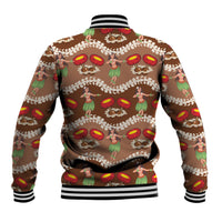 Uliuli Hawaii Makahiki Baseball Jacket Hawaiian Puakenikeni Lei Hula Girl Brown Version LT14 - Polynesian Pride