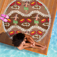 Uliuli Hawaii Makahiki Beach Blanket Hawaiian Puakenikeni Lei Hula Girl Brown Version LT14 - Polynesian Pride
