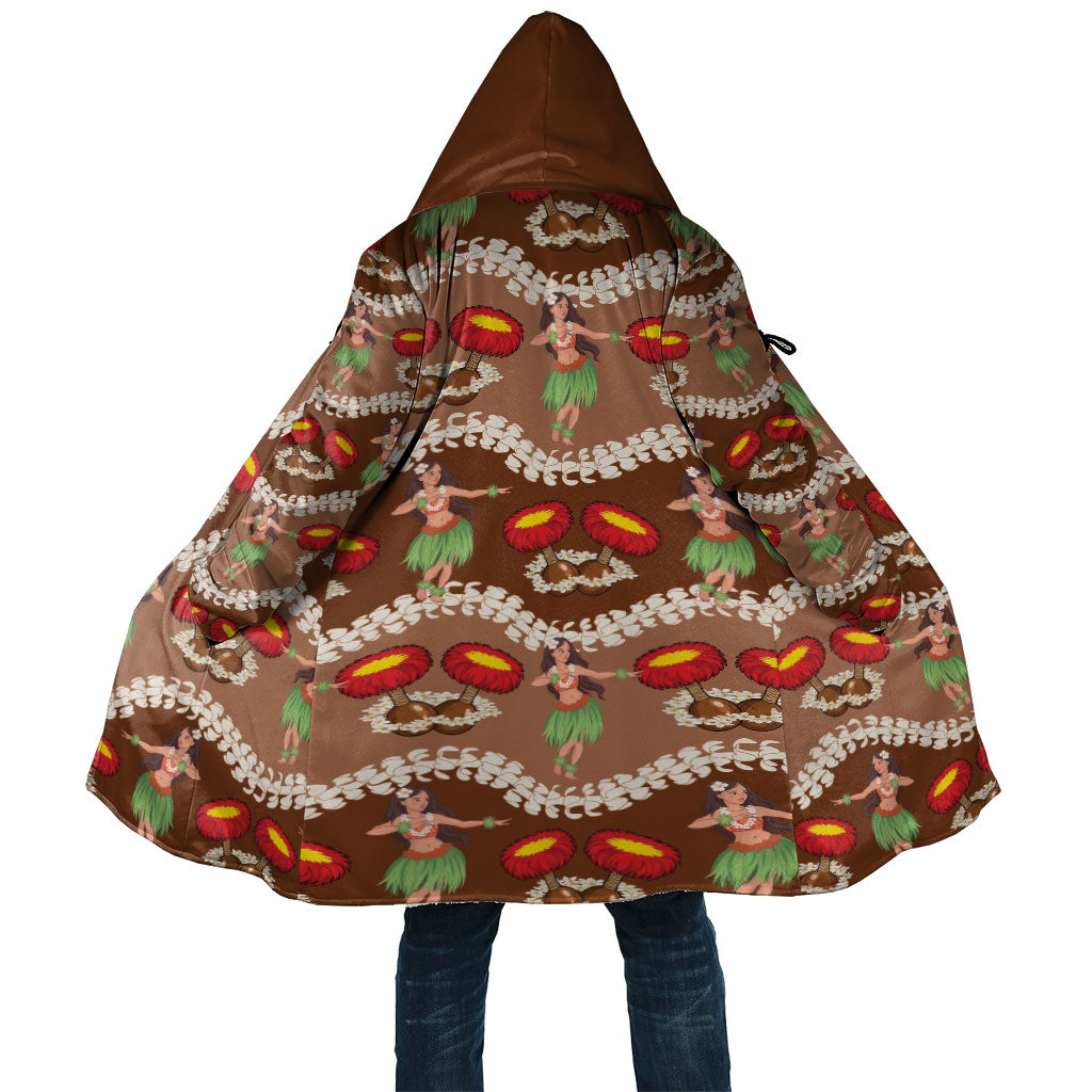 Uliuli Hawaii Makahiki Cloak Hawaiian Puakenikeni Lei Hula Girl Brown Version LT14 Unisex Brown - Polynesian Pride