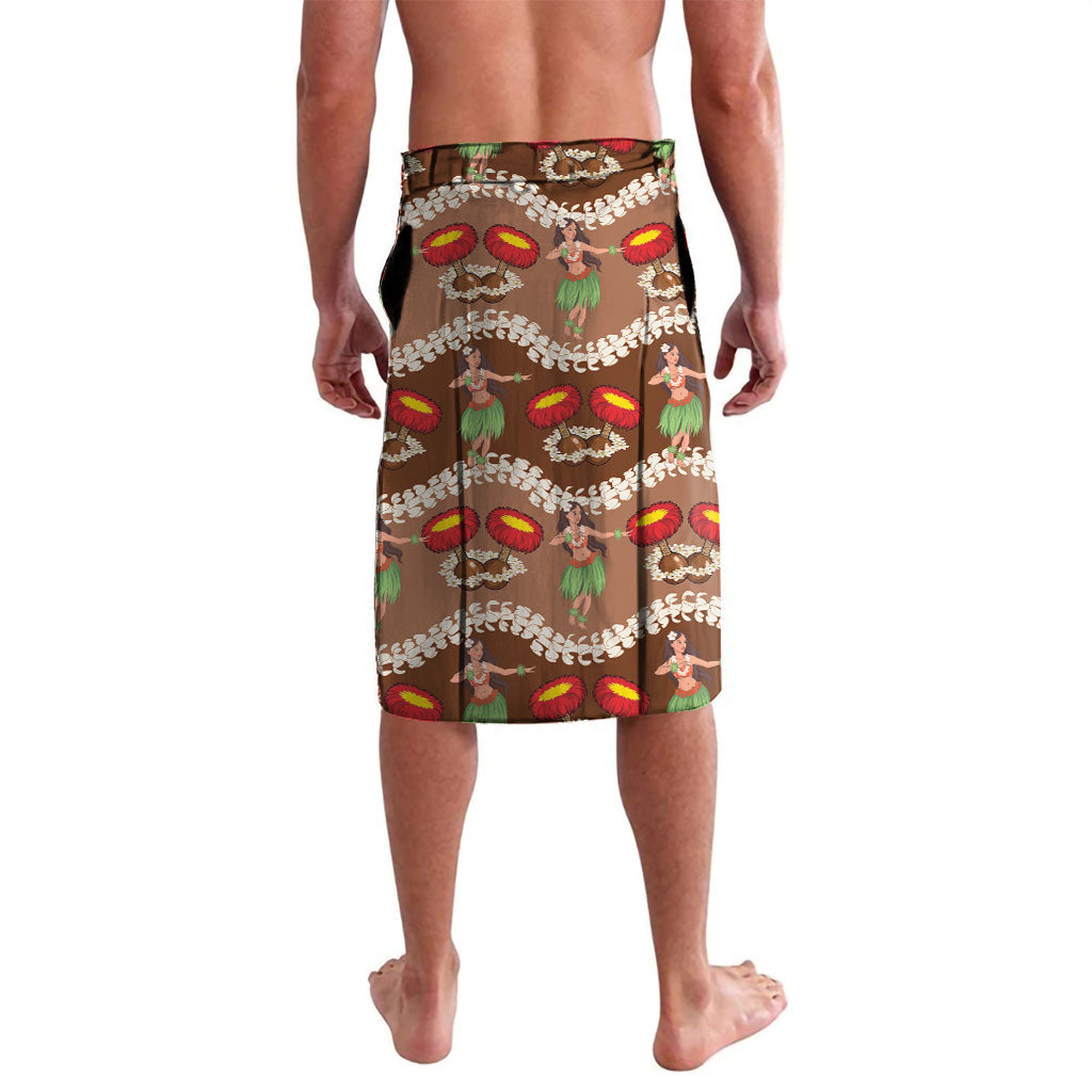 Uliuli Hawaii Makahiki Lavalava Hawaiian Puakenikeni Lei Hula Girl Brown Version LT14 - Polynesian Pride