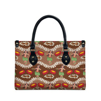 Uliuli Hawaii Makahiki Leather Bag Hawaiian Puakenikeni Lei Hula Girl Brown Version LT14 - Polynesian Pride