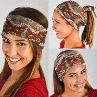 Uliuli Hawaii Makahiki Neck Gaiter Hawaiian Puakenikeni Lei Hula Girl Brown Version LT14 - Polynesian Pride