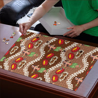 Uliuli Hawaii Makahiki Puzzle Hawaiian Puakenikeni Lei Hula Girl Brown Version LT14 - Polynesian Pride